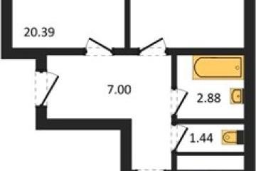 Фото №1: 2-комнатная квартира 65 м², 23/24 эт. - Краснодар, мкр. Славянский, ул. Заполярная, 39к7