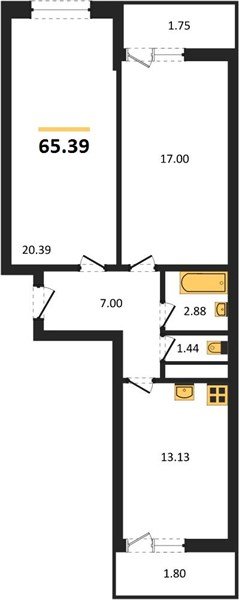 Фото №1: 2-комнатная квартира 65&nbsp;м², 23/24&nbsp;эт. - Краснодар, Прикубанский внутригородской округ, ЖК Славянка, мкр. Славянский, ул. Заполярная, 39к7