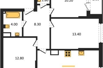 Фото №1: 3-комнатная квартира 69 м², 13/16 эт. - Краснодар, мкр. Догма Парк,