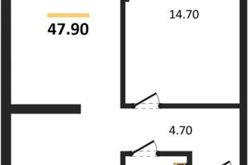 Фото №1: 1-комнатная квартира 47 м², 6/19 эт. - Краснодар, мкр. Догма Парк,