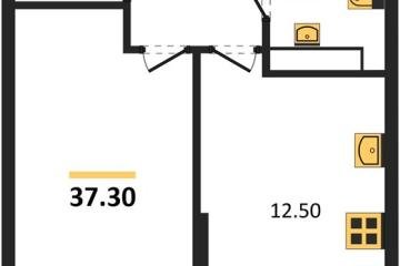 Фото №1: 1-комнатная квартира 37 м², 15/19 эт. - Краснодар, мкр. Догма Парк,