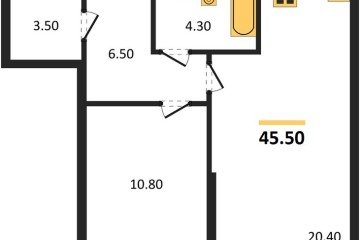 Фото №1: 1-комнатная квартира 45 м², 2/19 эт. - Краснодар, мкр. Догма Парк,