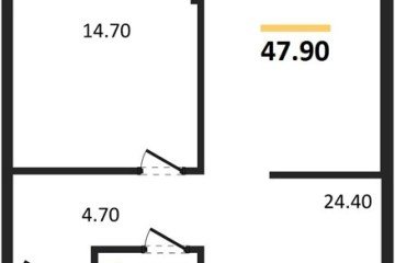 Фото №1: 1-комнатная квартира 47 м², 7/19 эт. - Краснодар, мкр. Догма Парк,