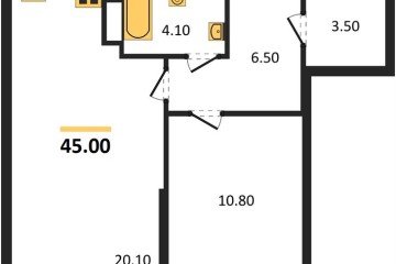 Фото №1: 1-комнатная квартира 45 м², 9/19 эт. - Краснодар, мкр. Догма Парк,