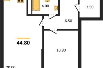Фото №1: 1-комнатная квартира 44 м², 16/19 эт. - Краснодар, мкр. Догма Парк,