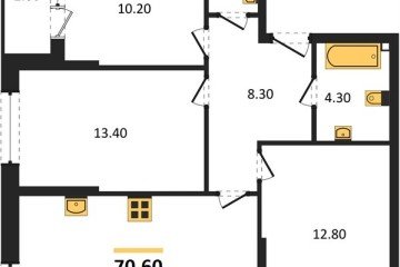 Фото №1: 3-комнатная квартира 70 м², 2/19 эт. - Краснодар, мкр. Догма Парк,