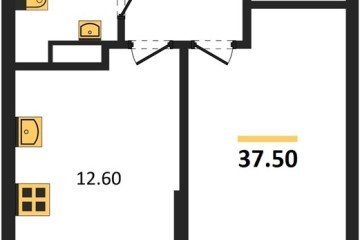 Фото №1: 1-комнатная квартира 37 м², 4/19 эт. - Краснодар, мкр. Догма Парк,