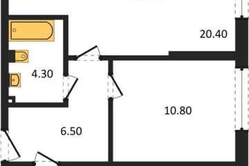 Фото №1: 1-комнатная квартира 45 м², 2/19 эт. - Краснодар, мкр. Догма Парк,