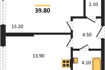 Фото №1: 1-комнатная квартира 39 м², 2/19 эт. - Краснодар, мкр. Догма Парк,