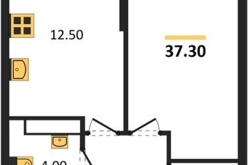 Фото №1: 1-комнатная квартира 37 м², 12/16 эт. - Краснодар, мкр. Догма Парк,