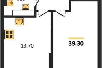 Фото №1: 1-комнатная квартира 39 м², 13/16 эт. - Краснодар, мкр. Догма Парк,