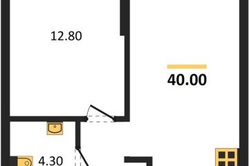 Фото №1: 1-комнатная квартира 40 м², 2/16 эт. - Краснодар, мкр. Догма Парк,