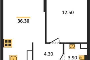 Фото №1: 1-комнатная квартира 36 м², 4/16 эт. - Краснодар, мкр. Догма Парк,