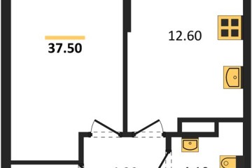 Фото №1: 1-комнатная квартира 37 м², 4/16 эт. - Краснодар, мкр. Догма Парк,