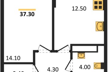 Фото №1: 1-комнатная квартира 37 м², 13/16 эт. - Краснодар, мкр. Догма Парк,