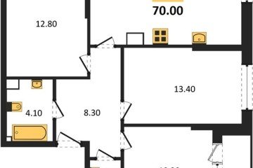 Фото №1: 3-комнатная квартира 70 м², 9/16 эт. - Краснодар, мкр. Догма Парк,