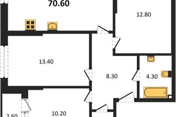 Фото №1: 3-комнатная квартира 70 м², 2/19 эт. - Краснодар, мкр. Догма Парк,