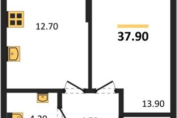 Фото №1: 1-комнатная квартира 37 м², 2/19 эт. - Краснодар, мкр. Догма Парк,