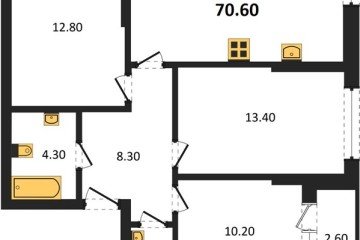 Фото №1: 3-комнатная квартира 70 м², 2/19 эт. - Краснодар, мкр. Догма Парк,