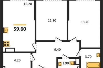 Фото №1: 2-комнатная квартира 59 м², 8/19 эт. - Краснодар, мкр. Догма Парк,