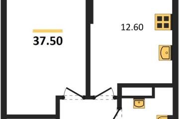 Фото №1: 1-комнатная квартира 37 м², 3/19 эт. - Краснодар, мкр. Догма Парк,