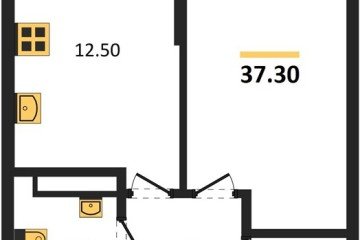 Фото №1: 1-комнатная квартира 37 м², 10/19 эт. - Краснодар, мкр. Догма Парк,