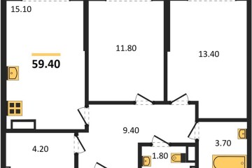 Фото №1: 2-комнатная квартира 59 м², 16/19 эт. - Краснодар, мкр. Догма Парк,