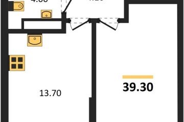Фото №1: 1-комнатная квартира 39 м², 14/19 эт. - Краснодар, мкр. Догма Парк,
