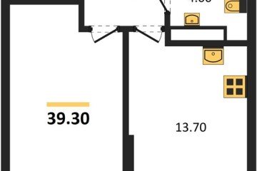 Фото №1: 1-комнатная квартира 39 м², 11/19 эт. - Краснодар, мкр. Догма Парк,