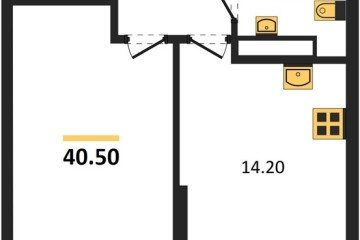 Фото №1: 1-комнатная квартира 40 м², 19/19 эт. - Краснодар, мкр. Догма Парк,