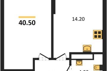 Фото №1: 1-комнатная квартира 40 м², 16/16 эт. - Краснодар, мкр. Догма Парк,