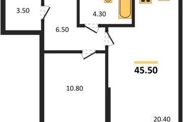 Фото №1: 1-комнатная квартира 45 м², 2/16 эт. - Краснодар, мкр. Догма Парк,