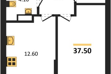 Фото №1: 1-комнатная квартира 37 м², 4/16 эт. - Краснодар, мкр. Догма Парк,