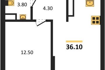Фото №1: 1-комнатная квартира 36 м², 15/16 эт. - Краснодар, мкр. Догма Парк,