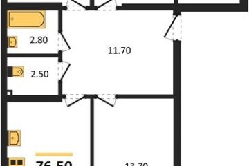 Фото №1: 3-комнатная квартира 76 м², 2/16 эт. - Краснодар, мкр. Догма Парк,
