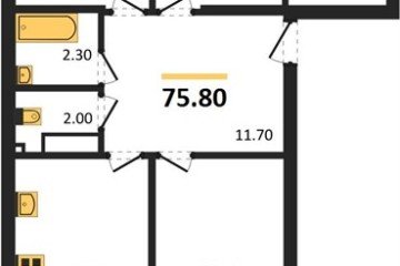 Фото №1: 3-комнатная квартира 76 м², 5/16 эт. - Краснодар, мкр. Догма Парк,