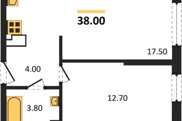 Фото №1: 1-комнатная квартира 38 м², 3/16 эт. - Краснодар, мкр. Догма Парк, ул. Анны Ахматовой, 22лит