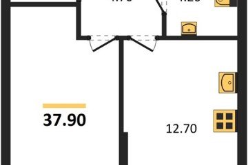 Фото №1: 1-комнатная квартира 37 м², 2/16 эт. - Краснодар, мкр. Догма Парк, ул. Анны Ахматовой, 22лит