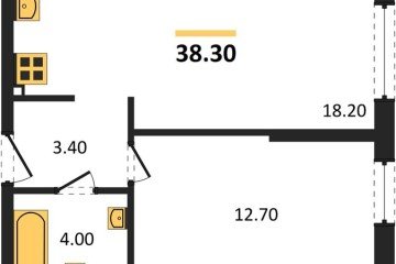 Фото №1: 1-комнатная квартира 38 м², 2/16 эт. - Краснодар, мкр. Догма Парк, ул. Анны Ахматовой, 22лит