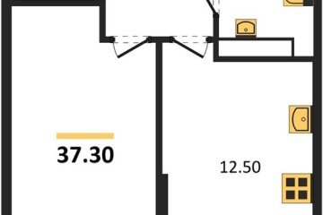 Фото №1: 1-комнатная квартира 37 м², 13/16 эт. - Краснодар, мкр. Догма Парк, ул. Анны Ахматовой, 22лит