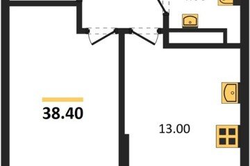 Фото №1: 1-комнатная квартира 38 м², 16/16 эт. - Краснодар, мкр. Догма Парк, ул. Анны Ахматовой, 22лит