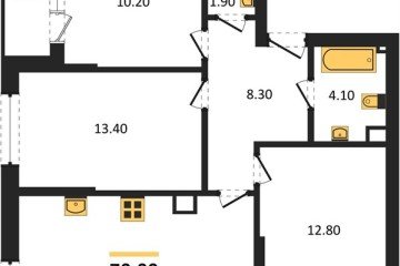 Фото №1: 3-комнатная квартира 70 м², 9/16 эт. - Краснодар, мкр. Догма Парк, ул. Анны Ахматовой