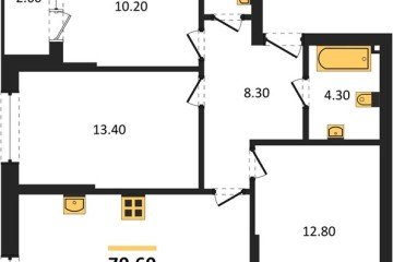 Фото №1: 3-комнатная квартира 70 м², 2/16 эт. - Краснодар, мкр. Догма Парк, ул. Анны Ахматовой