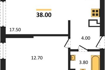 Фото №1: 1-комнатная квартира 38 м², 7/16 эт. - Краснодар, мкр. Догма Парк, ул. Анны Ахматовой