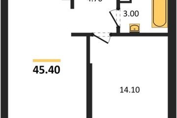 Фото №1: 1-комнатная квартира 45 м², 9/16 эт. - Краснодар, мкр. Догма Парк, ул. Анны Ахматовой