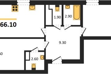 Фото №1: 2-комнатная квартира 66 м², 15/16 эт. - Краснодар, мкр. Догма Парк, ул. Анны Ахматовой