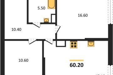Фото №1: 2-комнатная квартира 60 м², 15/16 эт. - Краснодар, мкр. Догма Парк, ул. Анны Ахматовой