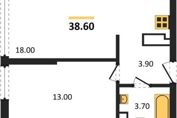 Фото №1: 1-комнатная квартира 38 м², 16/16 эт. - Краснодар, мкр. Догма Парк, ул. Анны Ахматовой