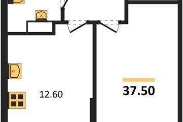 Фото №1: 1-комнатная квартира 37 м², 4/16 эт. - Краснодар, мкр. Догма Парк, ул. Анны Ахматовой