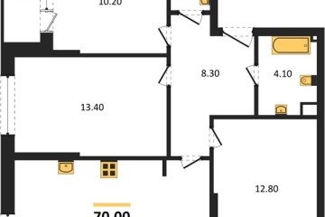 Фото №1: 3-комнатная квартира 70 м², 3/16 эт. - Краснодар, мкр. Догма Парк, ул. Анны Ахматовой